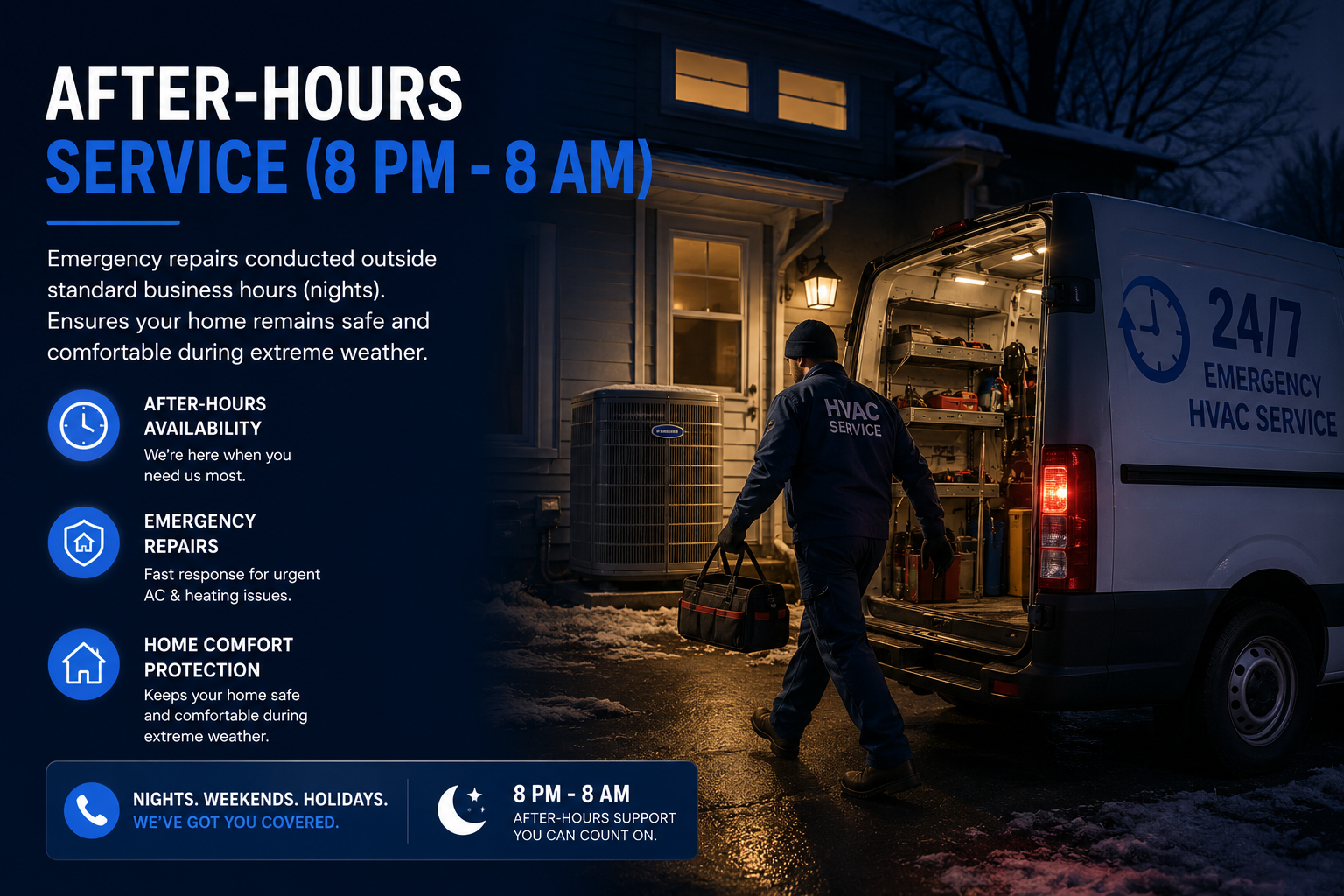 After-Hours Service (8 PM - 8 AM)